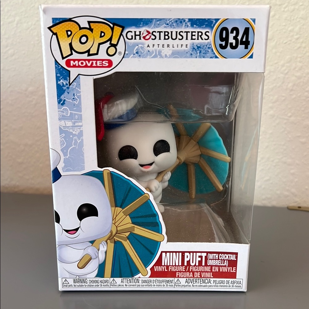 FUNKO POP Ghostbusters Mini Puft Vinyl Figure with Cocktail Umbrella 934
